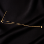 Minimalist Gold Bracelet for Women | Double Layer Chain with Heart Pendant | Adjustable Slider Bracelet