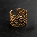 Adjustable Branch Ring for Women | Gold Plated Nature Ring | Bohemian Tree Design Jewelry